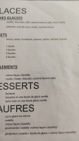 Buvette Du Lac menu