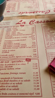 La Cassonade menu