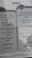 Hôtel La Chaumière menu