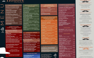Honoré Table Auvergnate menu
