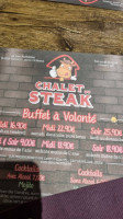 Chalet Du Steak menu