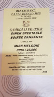 La Clé Des Champs menu