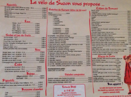 Le Velo de Suzon menu