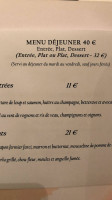 La Réserve Rimbaud menu