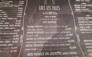 Chez Les Filles menu