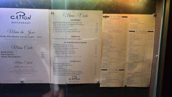 Restaurant Capion menu