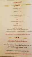 Auberge De La Queue Du Lac menu
