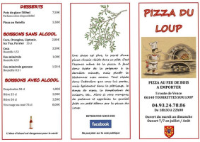 Pizza Du Loup menu