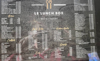 Le Lunch Box menu