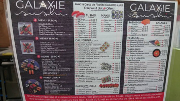 Galaxie Sushi menu