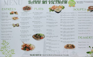 Banh Mi Vietnam menu