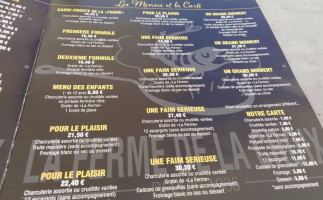 Ferme De La Croix menu