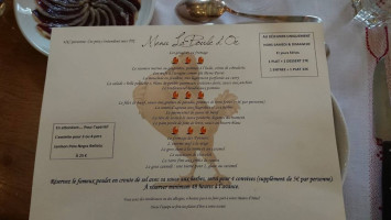 La Poule D'or menu
