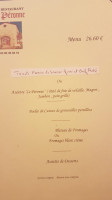 Le Péronne menu