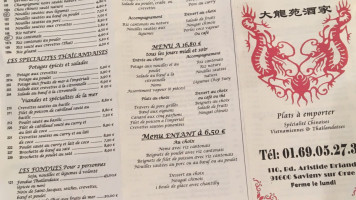 Le Grand Dragon Village menu