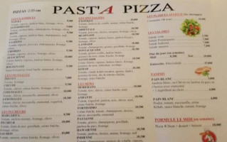 Past'a Pizza menu