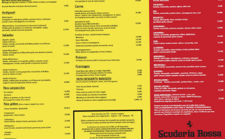 Scuderia Rossa menu