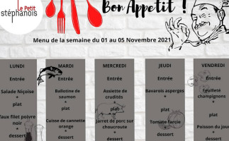 Le Petit Stephanois menu