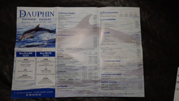 Le Dauphin menu