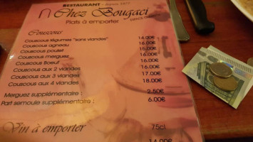 Chez Bougaci menu