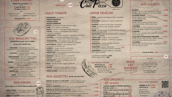 Cine Pizza menu