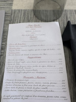 Le Paris Palace menu