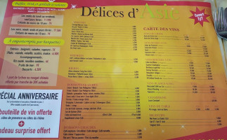Délices D'asie Saint Léonard menu