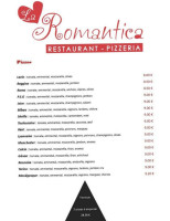 La romantica menu