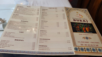 Indien Suraj 15 menu
