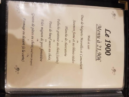 Le 1900 menu