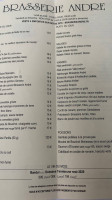 Brasserie Andre menu