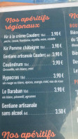 Les Baladins menu