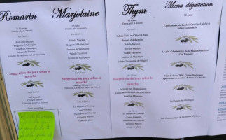 Le Bellevue Martinon menu