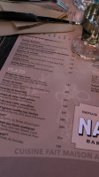 Le Café National Bar Restaurant menu