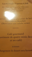 L'Auberge de Venthon menu