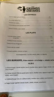 Les Grands Enfants menu