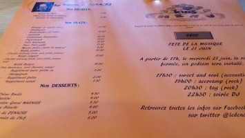 Le Denacre menu