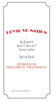 Royal VI Nation menu