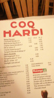 Le Coq Hardi menu