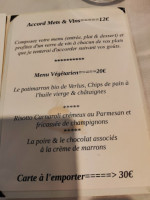La Table d'Aranda menu