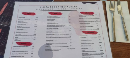 L'Alta Rocca menu