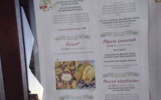 Mijana menu