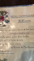 Auberge Le Moulin menu