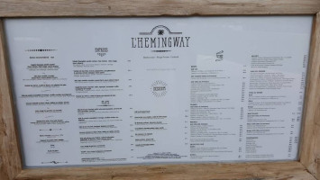 L'hemingway menu