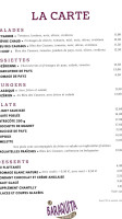 La Baraquita Guinguette menu