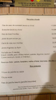 Le Chaudron menu