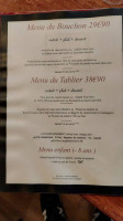 Le Petit Bouchon menu