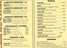 Les Délices De L'inde_restaurant Indien Pizzeria menu