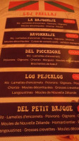 Le petit Basque menu