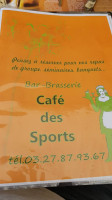 Café Des Sports menu